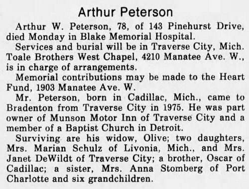 Munson Motor Inn - Feb 27 1979 Former Owner Passes Away